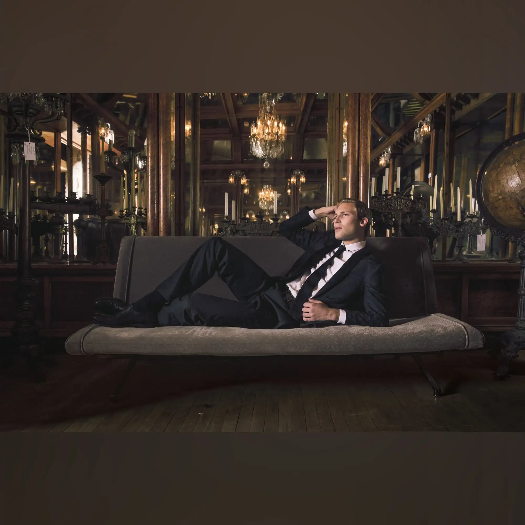 Environmental portrait of man in tuxedo by Chicago photographer Michael Schacht